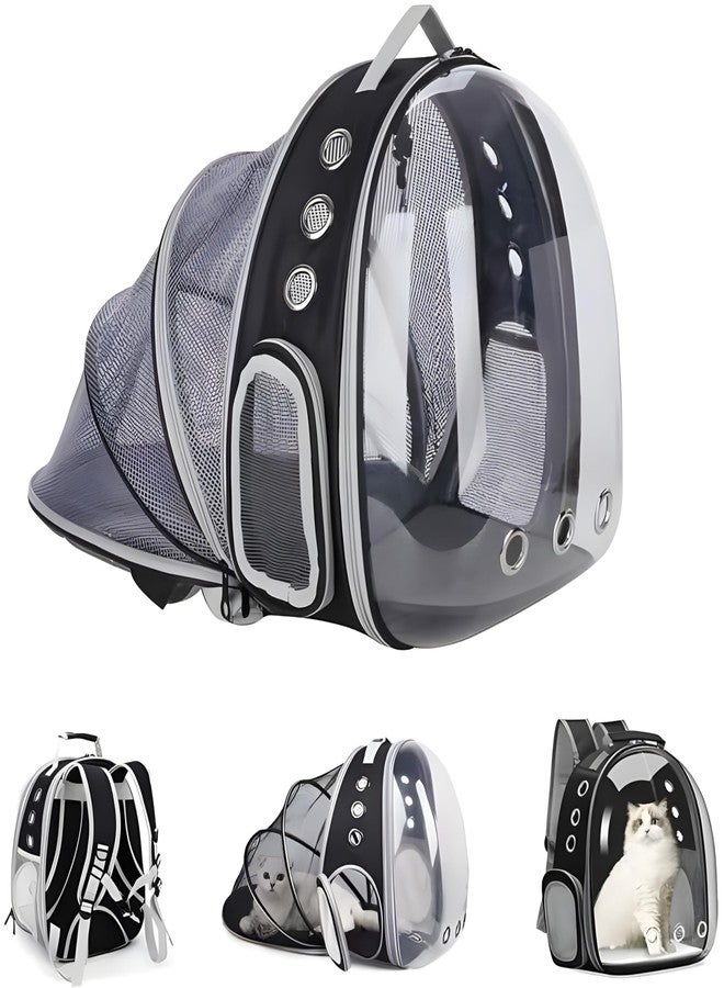 Whitecloud Transforming Homes Ultimate Ventilated Expendable Cat Backpack Carrier Secure and Portable Pet Travel Bag with Breathable Design for Outdoor Adventures AT-59 - Image 2